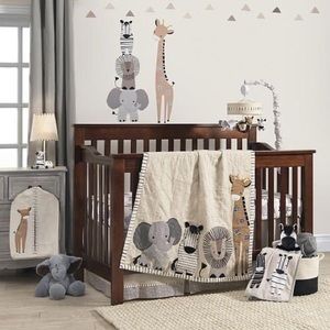Lambs and Ivy Jungle Safari Nursery Set of 3 Items